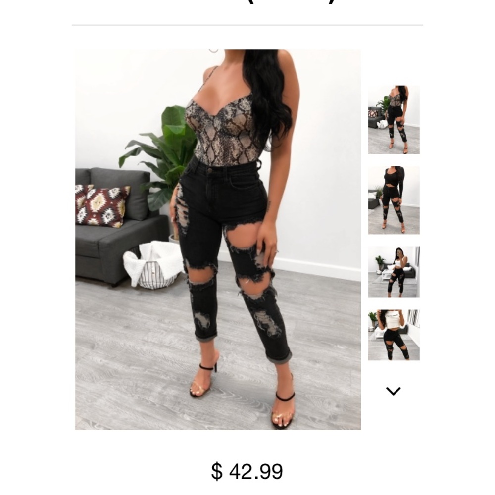 Alexa distressed mom jeans